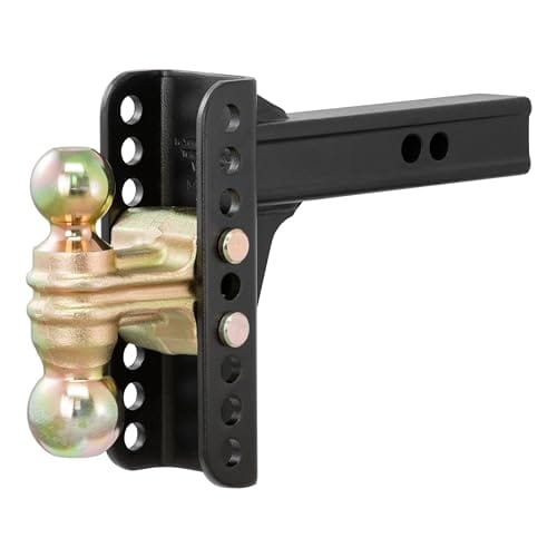 CURT 45900 Adjustable Trailer Hitch Ball Mount, 2-Inch Receiver, 6-Inch Drop, 2 and 2-5/16-Inch Balls, 14,000 lbs