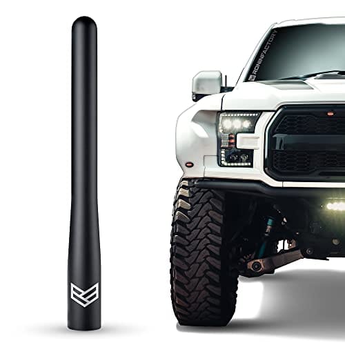 RONIN FACTORY Truck Antenna for Ford F150 F250 F350 Super Duty Raptor Bronco (21-23) Lightning Dodge RAM 1500 Accessories - Anti Theft - Carwash Safe - Short Antenna F150 (4 Inch)
