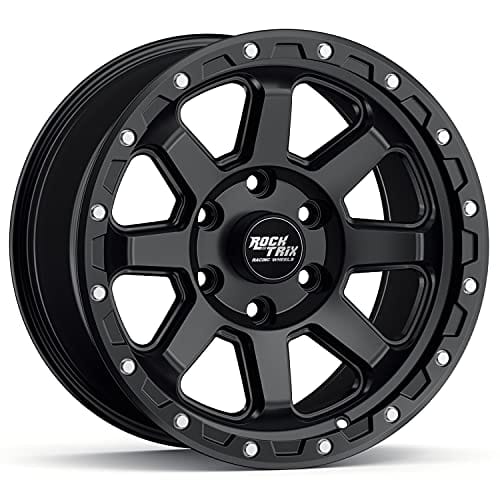 Best Tires for Ford F150 King Ranch 6 RockTrix RT116 17 inch Wheel Compatible with 2009-2024 Ford F150, 17x9 6x135 Wheels (-12mm Offset, 4.5in Backspace) 87.1mm Bore, Black Wheels, Also fits 2022+ Bronco Raptor Rims