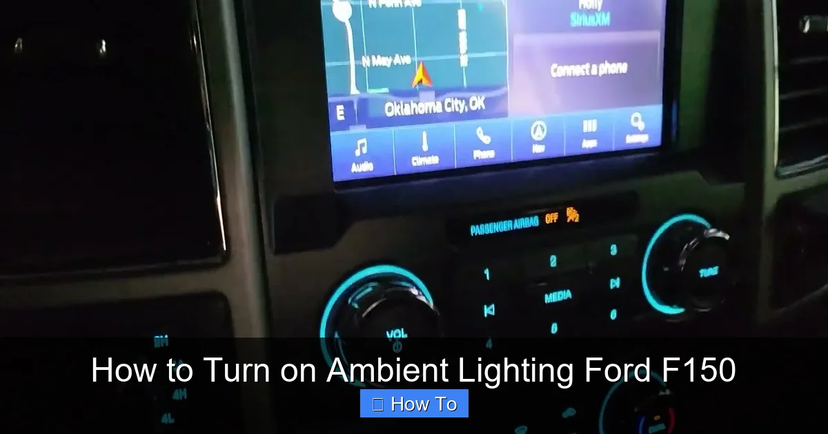 How to Turn on Ambient Lighting Ford F150