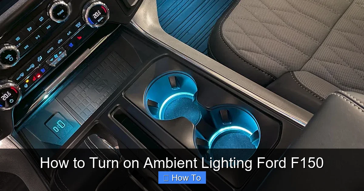 How to Turn on Ambient Lighting Ford F150