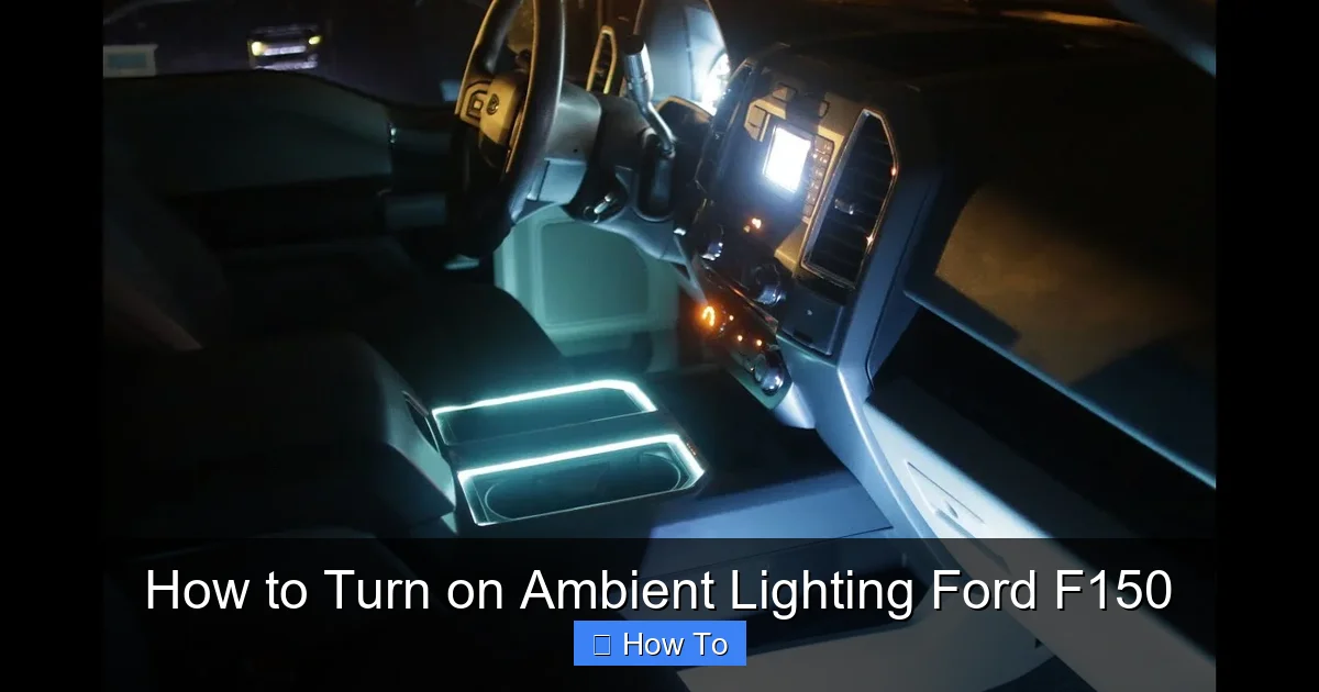 How to Turn on Ambient Lighting Ford F150
