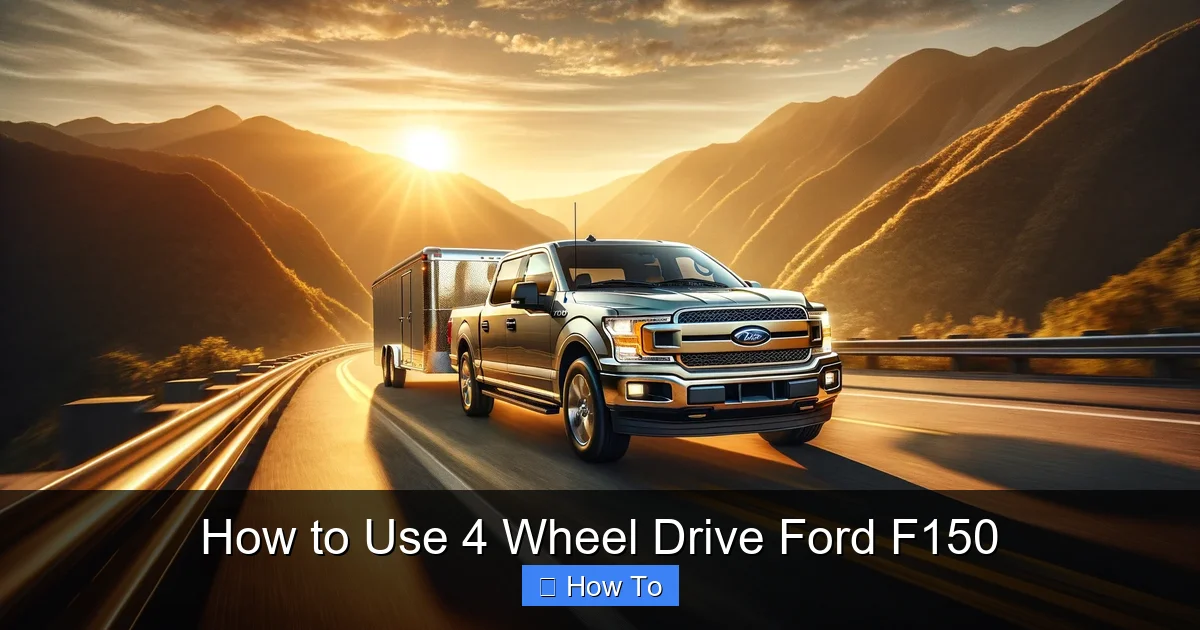 How to Use 4 Wheel Drive Ford F150