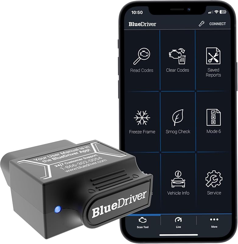 BlueDriver Bluetooth OBD2 Scan Tool for Ford F150 diagnoses Check Engi