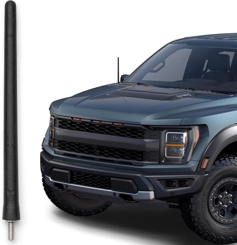 6 3/4 Inch Short Rubber Antenna for Ford F150 (2009-2026) & Bronco. En