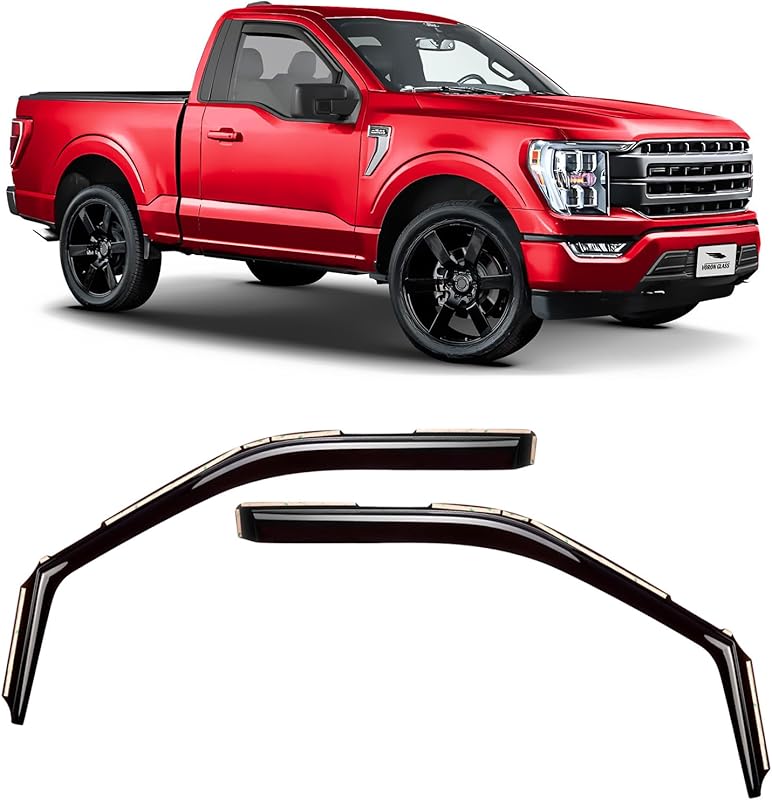 Voron Glass in-Channel Extra Durable Rain Guards for Ford F150 2021