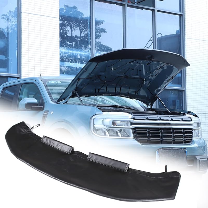 Top 5 Hood Protectors for 2025 Ford F150: Expert-Vetted Quality 3 Black Leather Hood Protector Bra for Ford Maverick (2022-2025) Front B