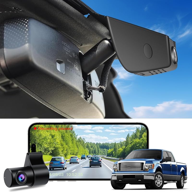KuTaiTai Front 4K Rear 1080P Dash Cam for Ford F-150 (2018-2025). OEM 