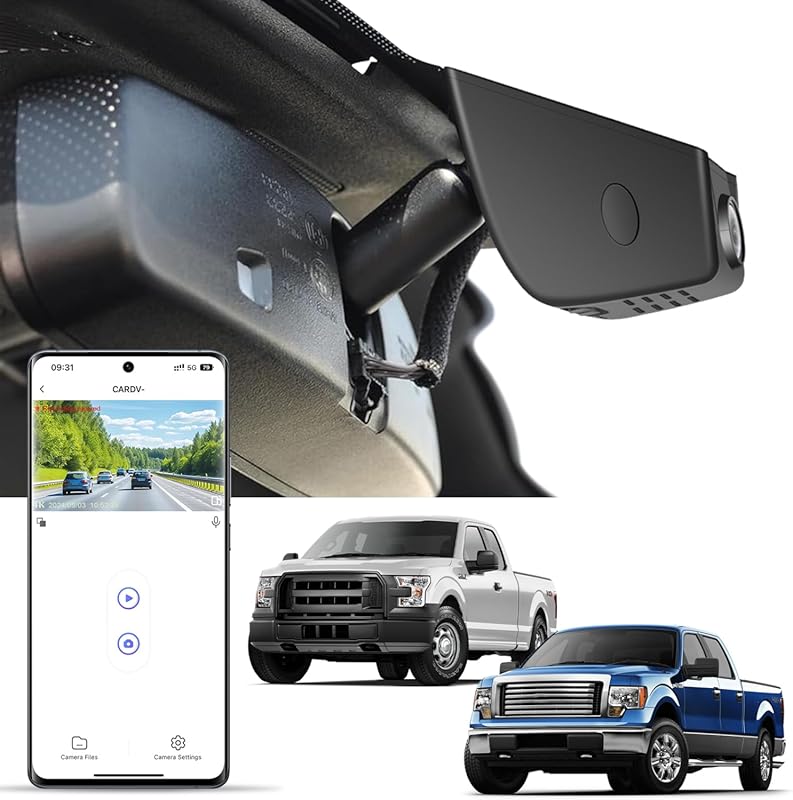 4K Dash Cam for Ford F150. WiFi, Loop Recording, 24H Parking Mode, 128