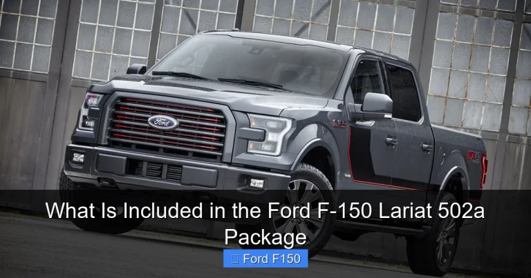 What Is Included in the Ford F-150 Lariat 502a Package