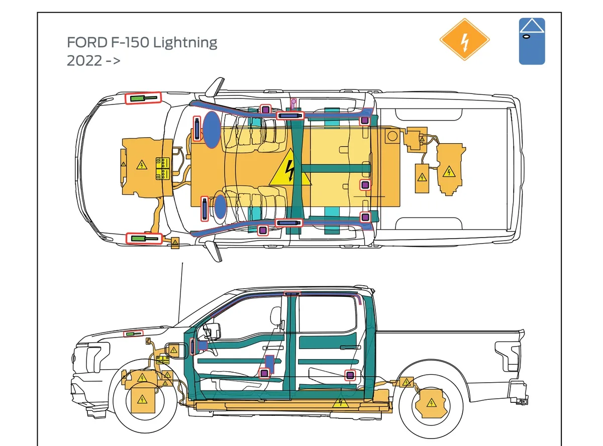 Ford F-150 Lightning Neutral Dead Battery 4 Ford F-150 Lightning manual park release lever