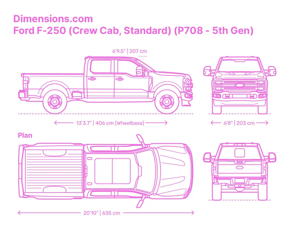 Ford F-250 cab bed configurations