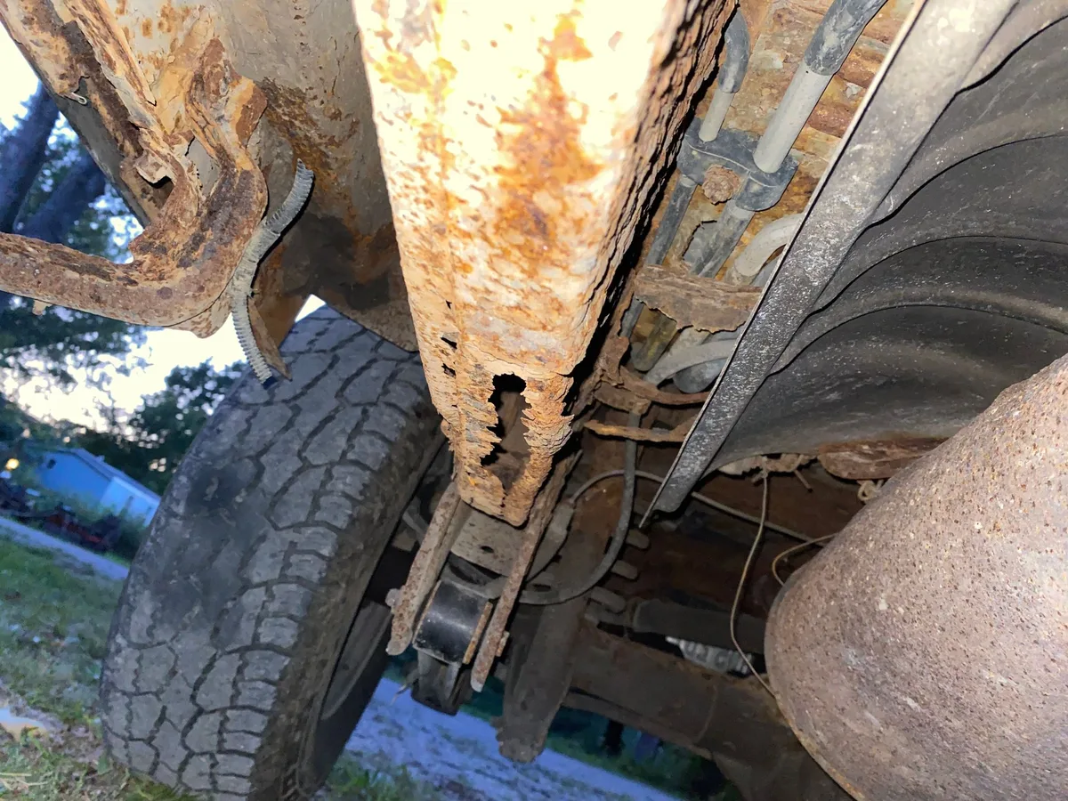 Ford F-250 frame rust damage